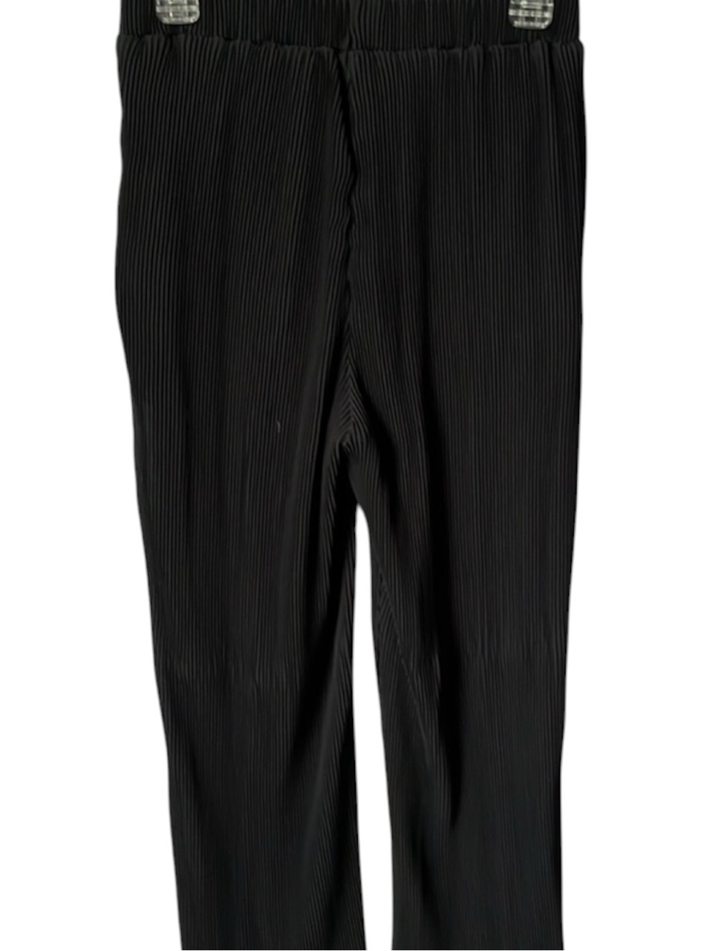 Better Be Black Pleated Wide Leg Pants Palazzo Sheer Overlay Party Pants Large